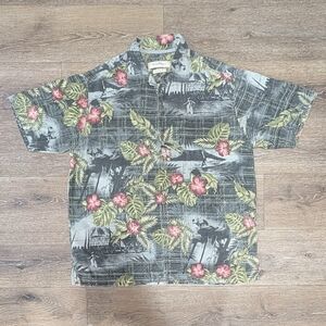 Vintage Tommy Bahama Hula Girl floral Hawaiian shirt - SIZE L